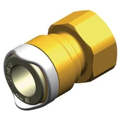 WHALE PUMPS Quick Connect Adapter, 1/2" BSP Female to 15mm (Brass)