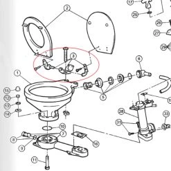JABSCO Toilet Seat Lid Hinge Set