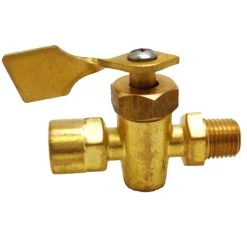 WHITECAP Two-Way Brass Shut Off Valve, 1/4" MNPT x 1/4" FNPT