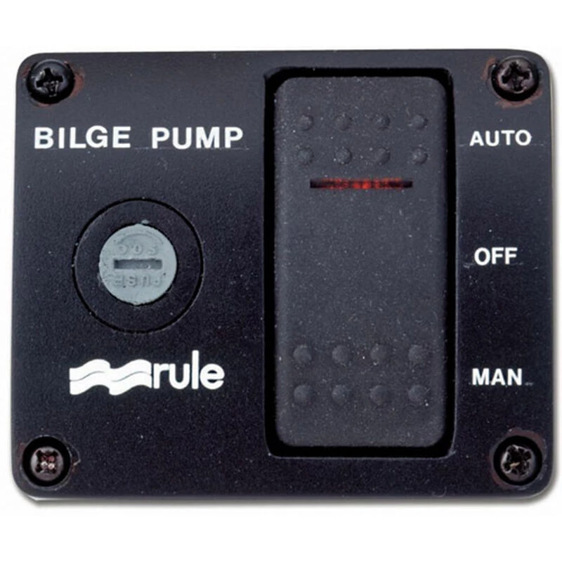 RULE INDUSTRIES Three-Way Rocker Panel Bilge Pump Switch