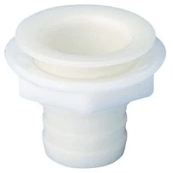 FORESPAR 1 1/4" Straight Plastic Drain Fitting, Fits 1" Hose